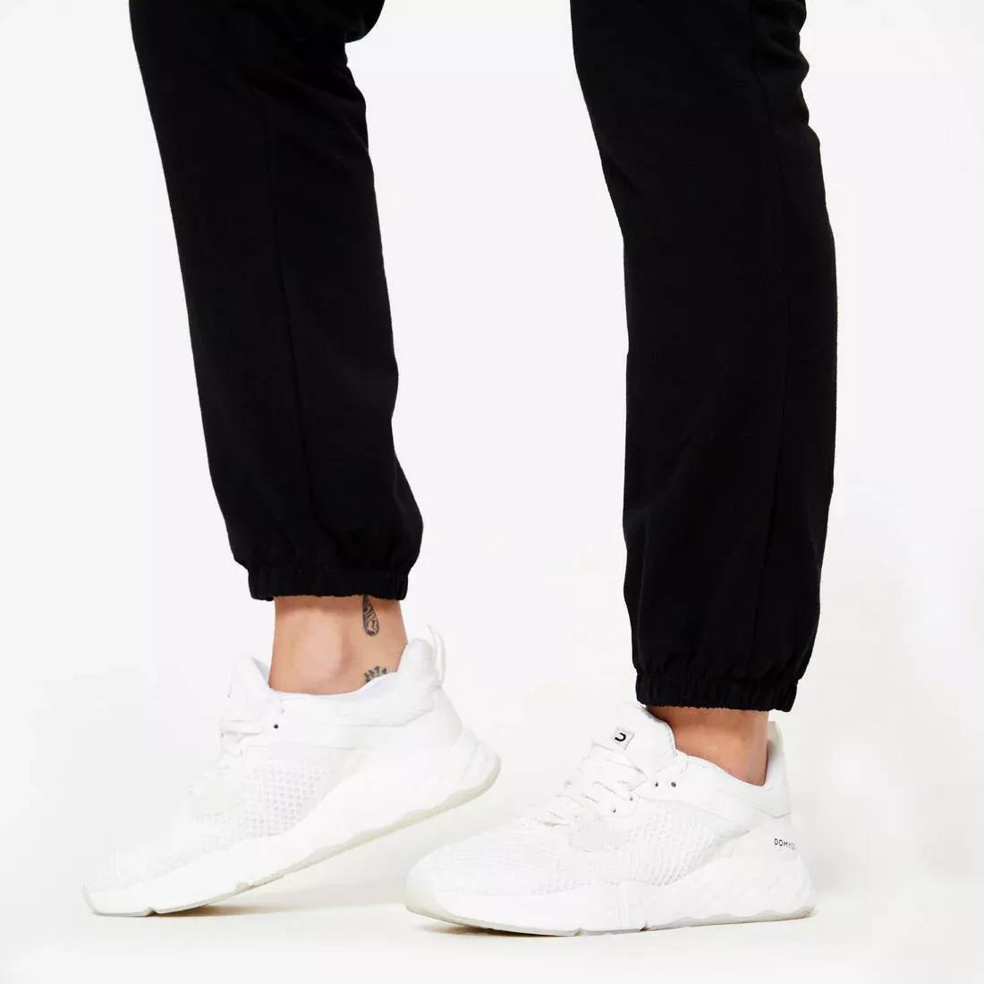 Women Fitness Jogging Bottoms - 100, Black, No Color, large image number 5