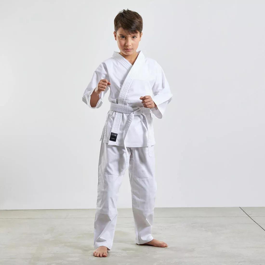Kids Judo Uniform 100, White, No Color, medium