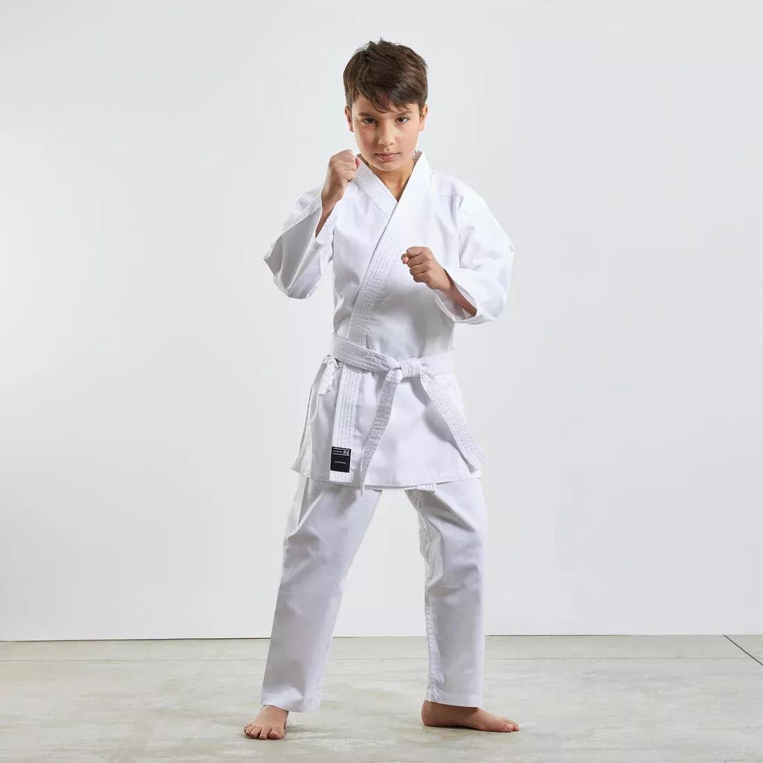 Kids Unisex Karate Uniform - 100, White, , large image number 1