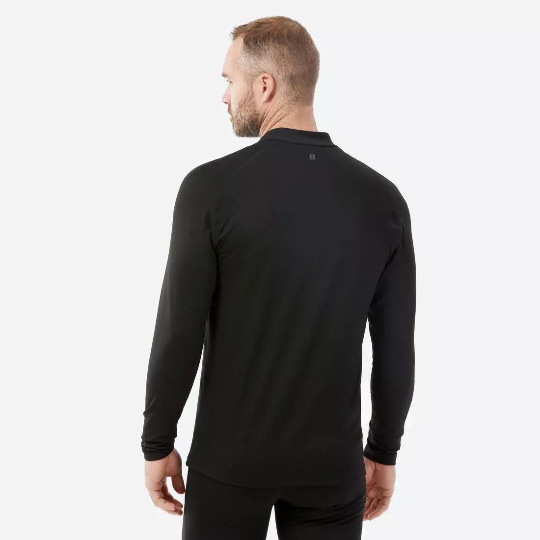 Men Thermal Ski Base Layer Top - Bl 500, Black, No Color, large image number 2