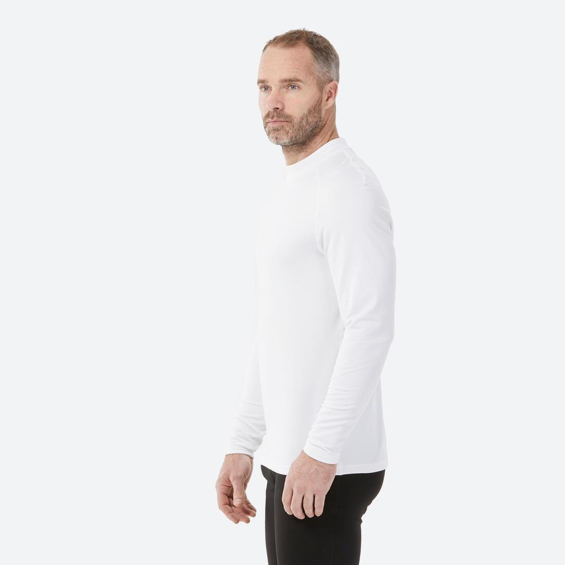 Men Thermal Ski Base Layer Top - Bl 500, Snow White, , large image number 2