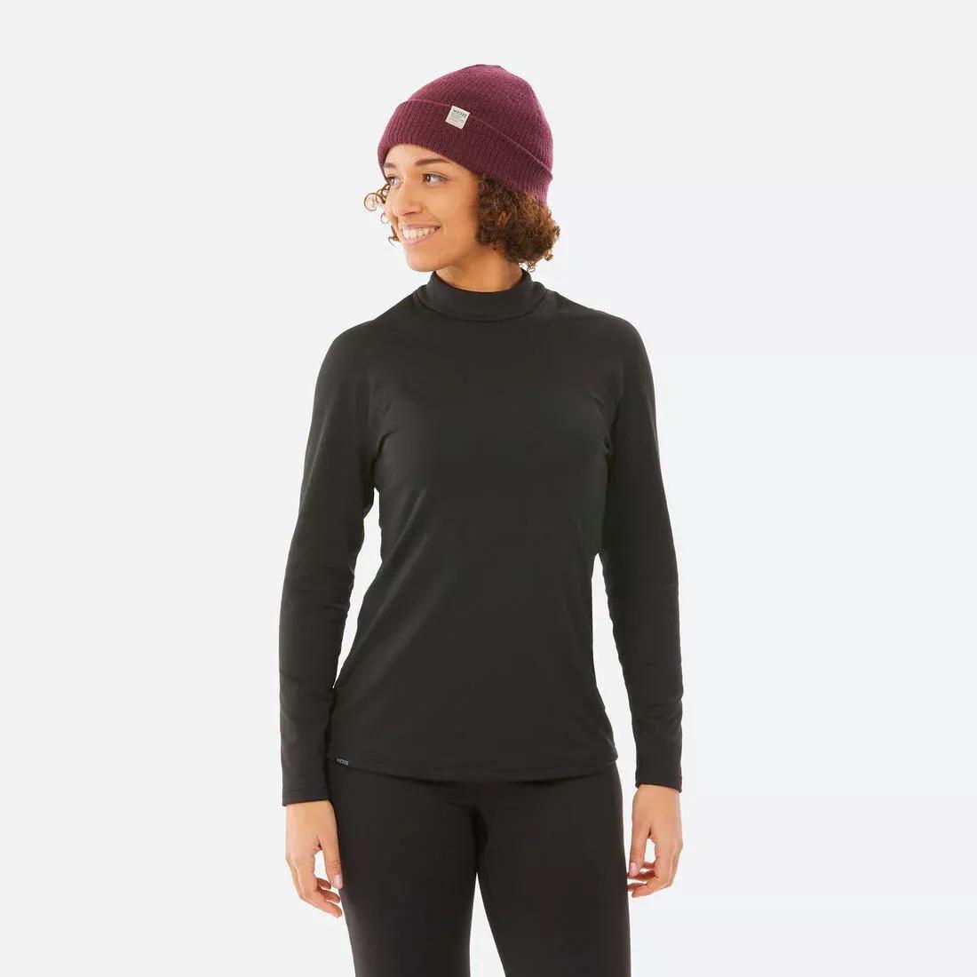 Women Thermal Base Layer Ski Top - Bl 500, Black, , large image number 0