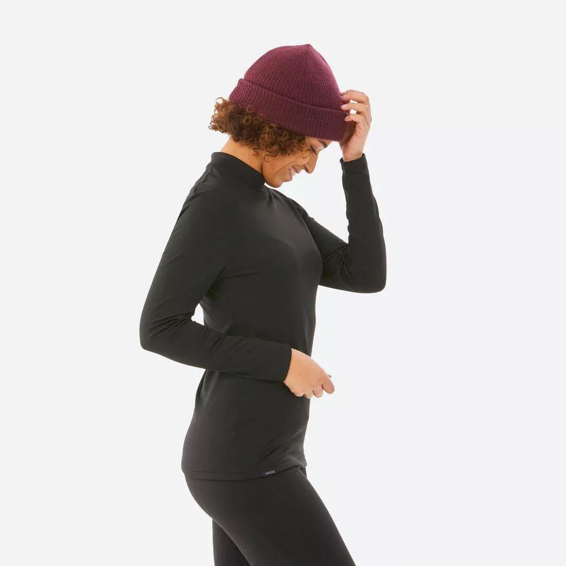 Women Thermal Base Layer Ski Top - Bl 500, Black, , large image number 1