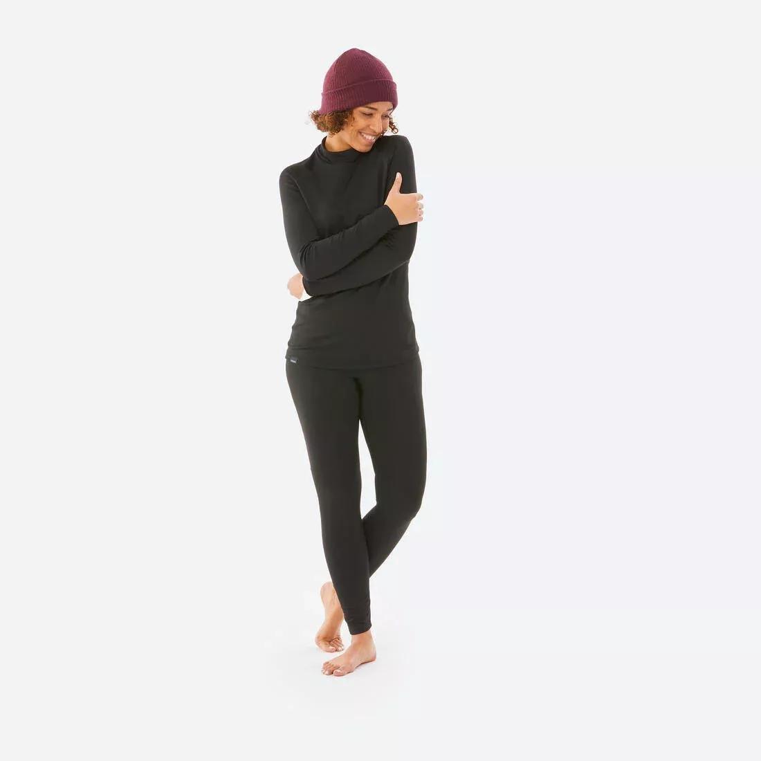 Women Thermal Base Layer Ski Top - Bl 500, Black, , large image number 2