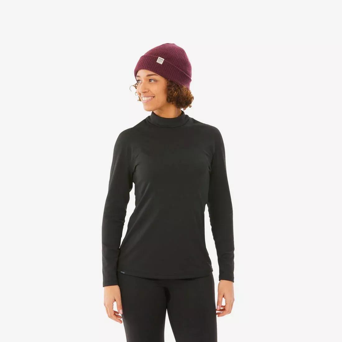 Women Thermal Base Layer Ski Top - Bl 500, Black, , large image number 5