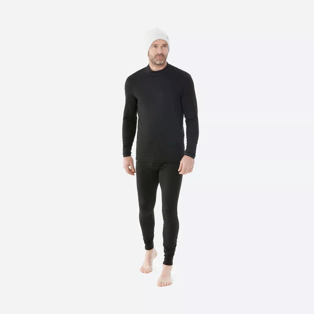 Men Ski Base Layer Bottoms - Bl 500, Black, , large image number 4