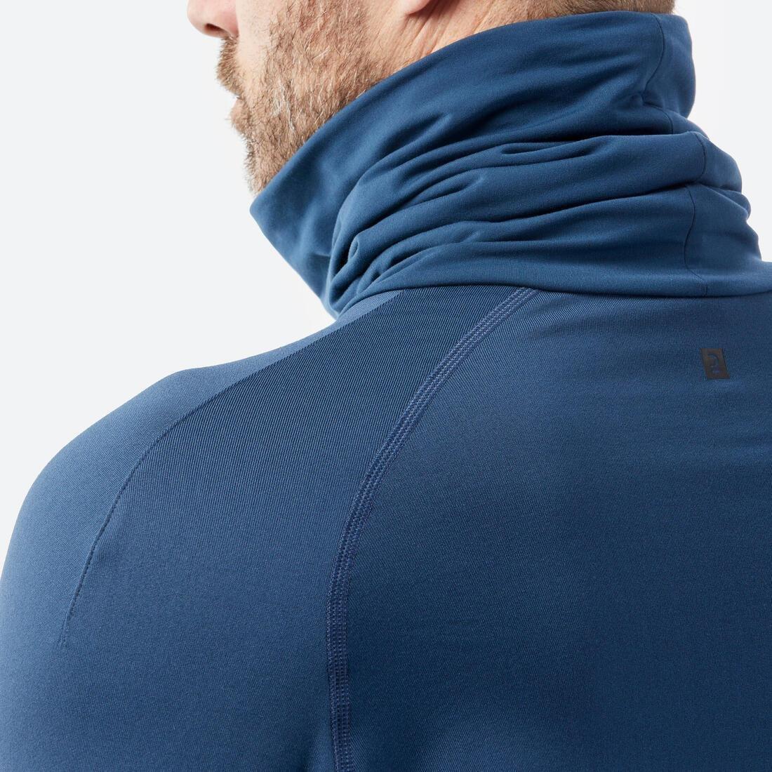 Men Breathable Turtleneck Ski Base Layer - 500, Blue, , large image number 4