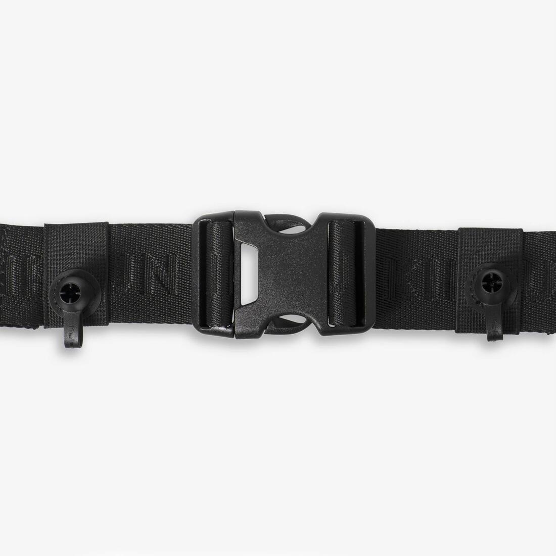 SMOKED BLACK Unisex Running 2x250ml Bottle Hydration Belt - KIPRUN Belt 500, No Color, large image number 8