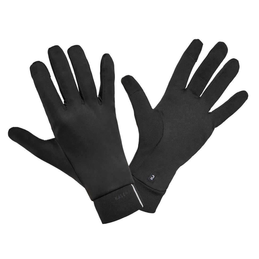 Adults Running Gloves - Run 500 Series, Black, No Color, large image number 1