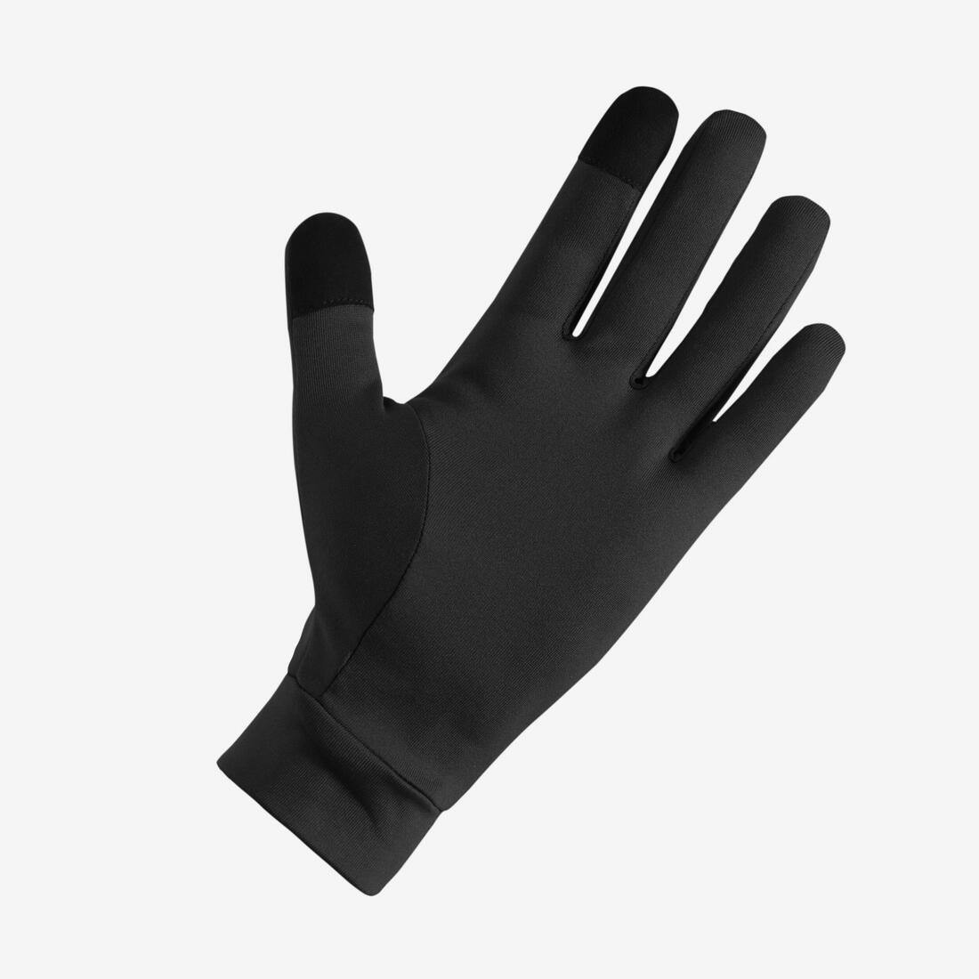 Adults Running Gloves - Run 500 Series, Black, No Color, large image number 3
