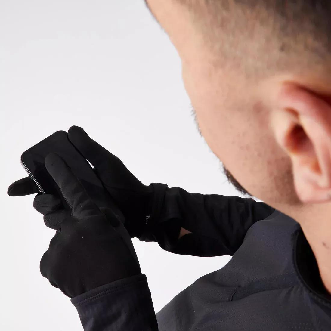 Adults Running Gloves - Run 500 Series, Black, No Color, large image number 8