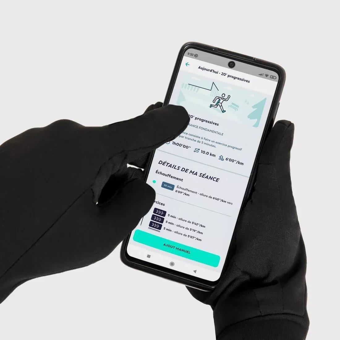 Adults Running Gloves - Run 500 Series, Black, No Color, large image number 11