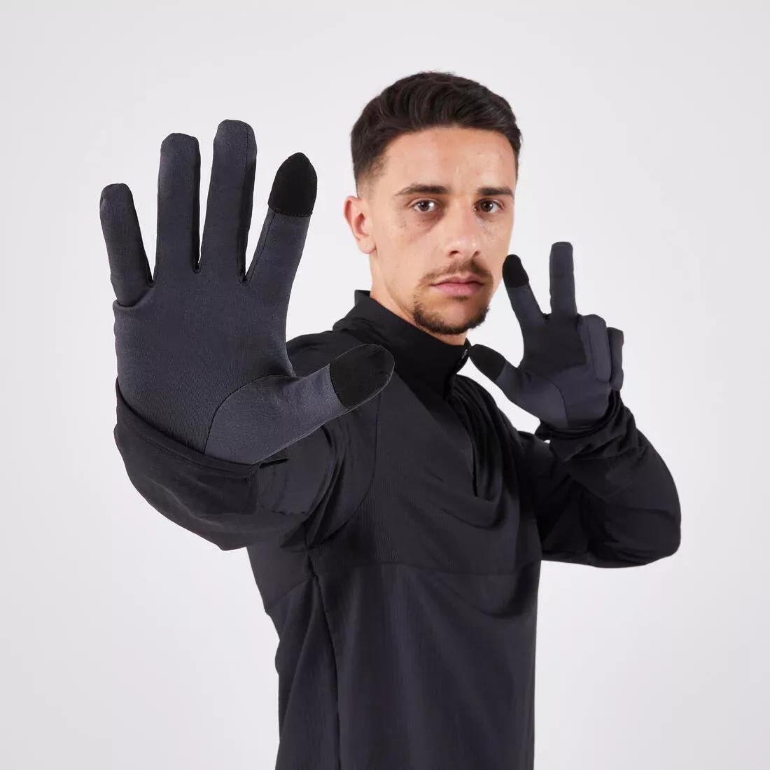 Unisex Touchscreen Running Gloves - Warm 100 V2, Black, , large image number 6
