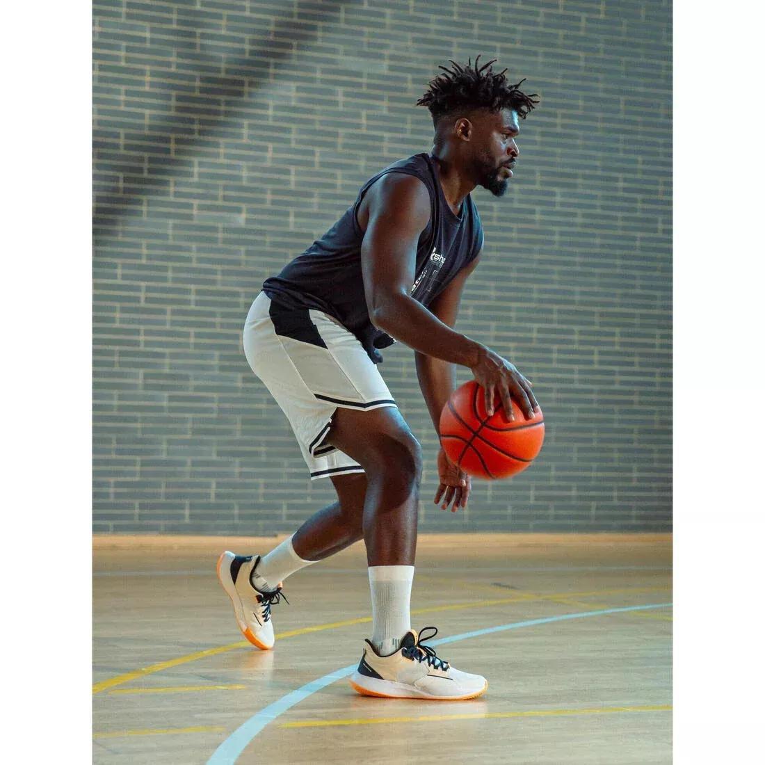 Unisex Basketball Shoes - Fast 500 Low, White, 5401_000, medium