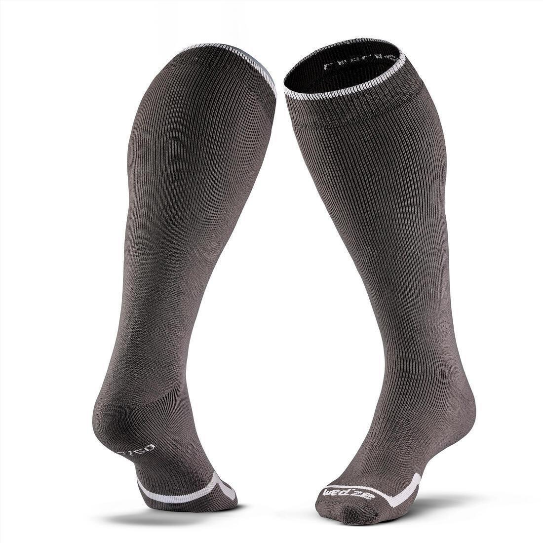 DEFAULT ADULT SKI AND SNOWBOARD SOCKS - 100 - GREY, , large image number 0