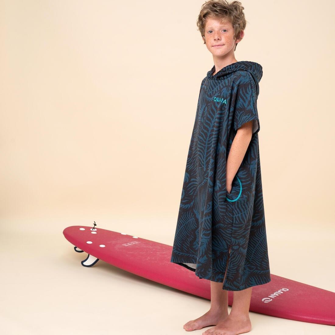 Kids Unisex Surf Poncho 550 (135 To 160 Cm) - Cali, White, No Color, large image number 1