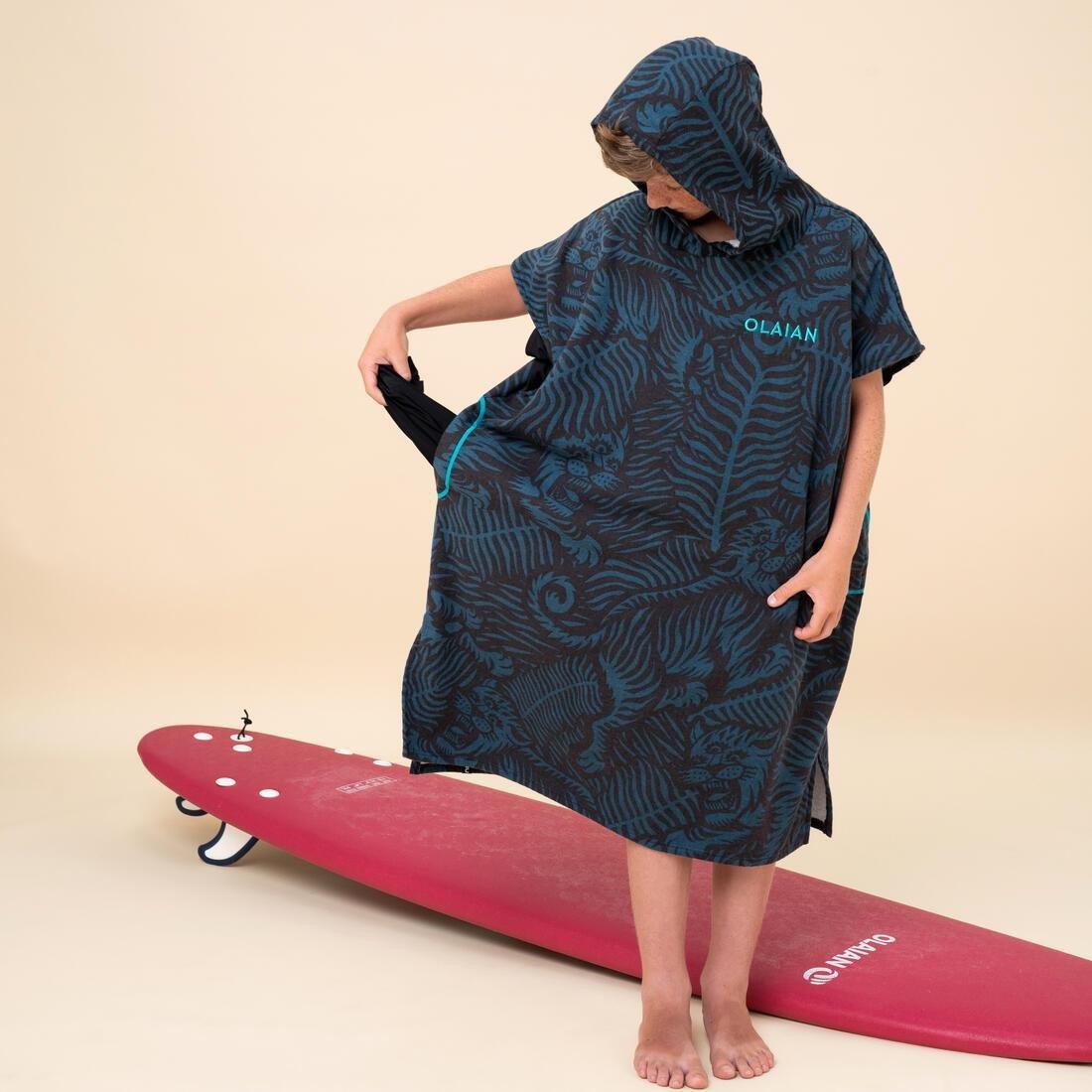 Kids Unisex Surf Poncho 550 (135 To 160 Cm) - Cali, White, No Color, large image number 3