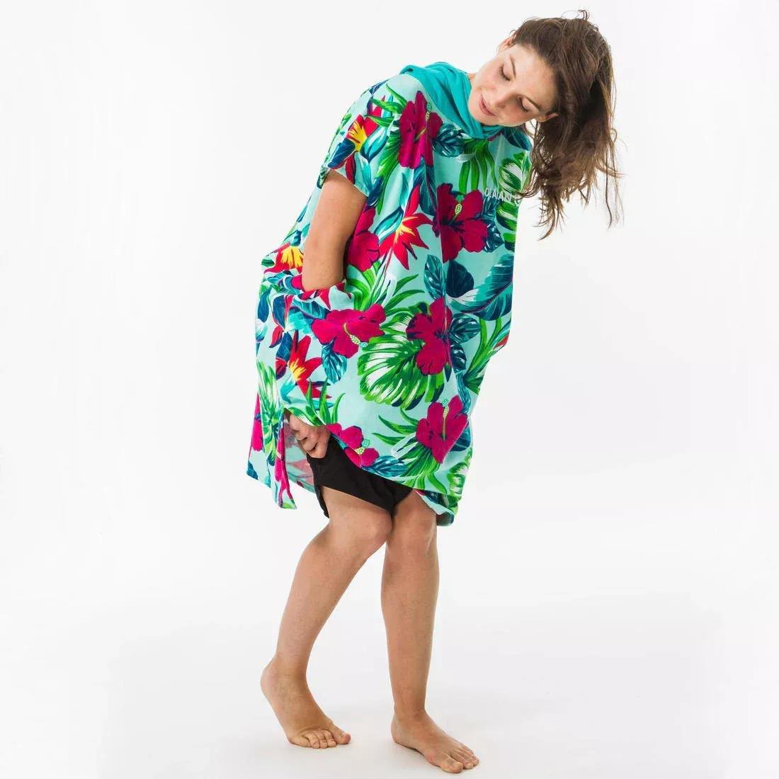 Kids Unisex Surf Poncho 550 (135 To 160 Cm) - Cali, White, No Color, large image number 4
