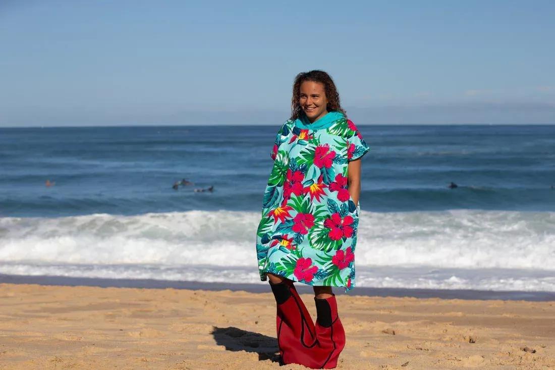 Kids Unisex Surf Poncho 550 (135 To 160 Cm) - Cali, White, No Color, large image number 14