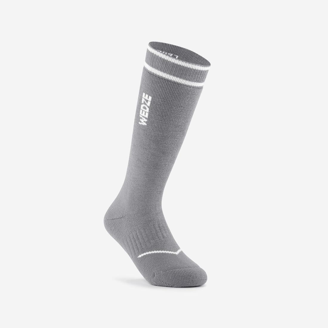 Kids Unisex Ski And Snowboard Socks - 50, Grey, No Color, medium