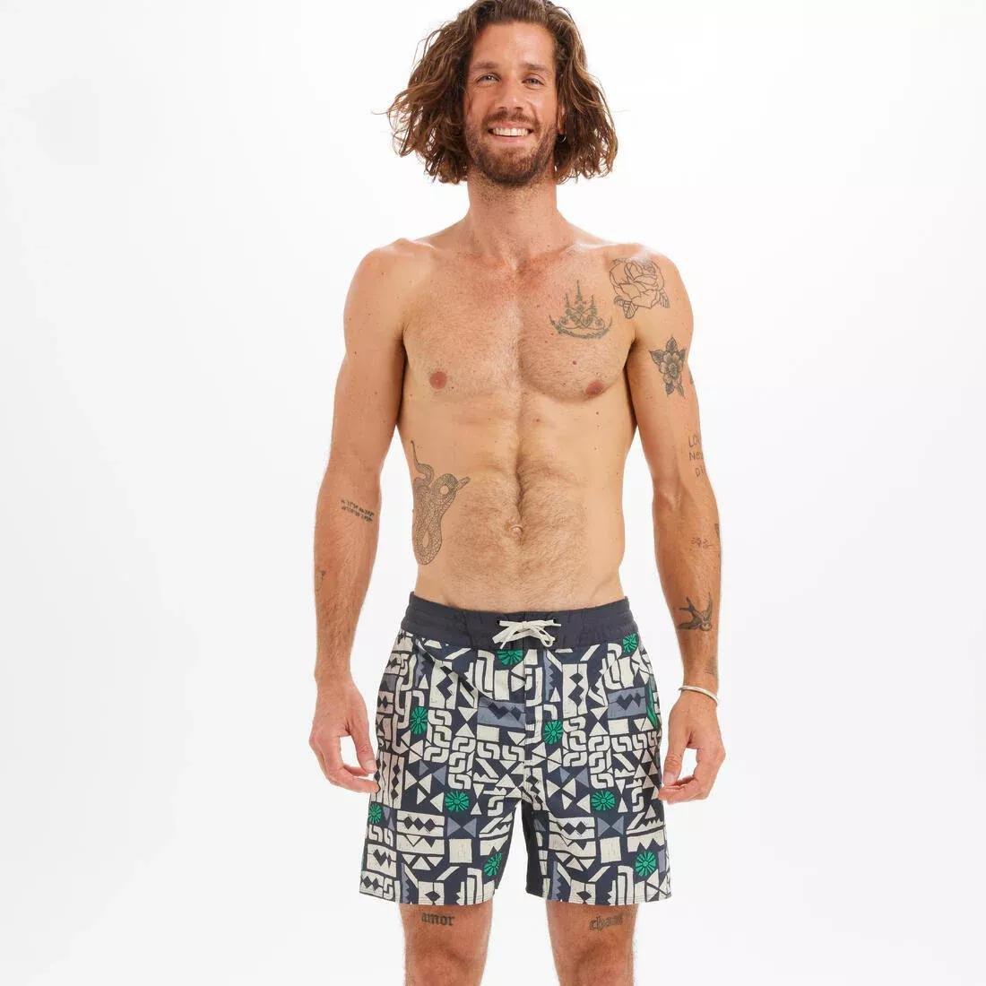 Men Boardshort Surf - 500, Blue, , large image number 7