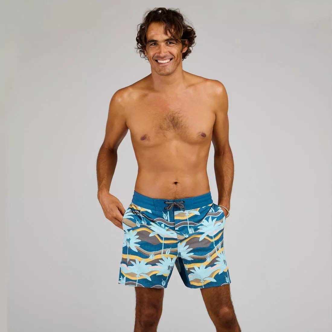 Men Boardshort Surf - 500, Blue, , large image number 14
