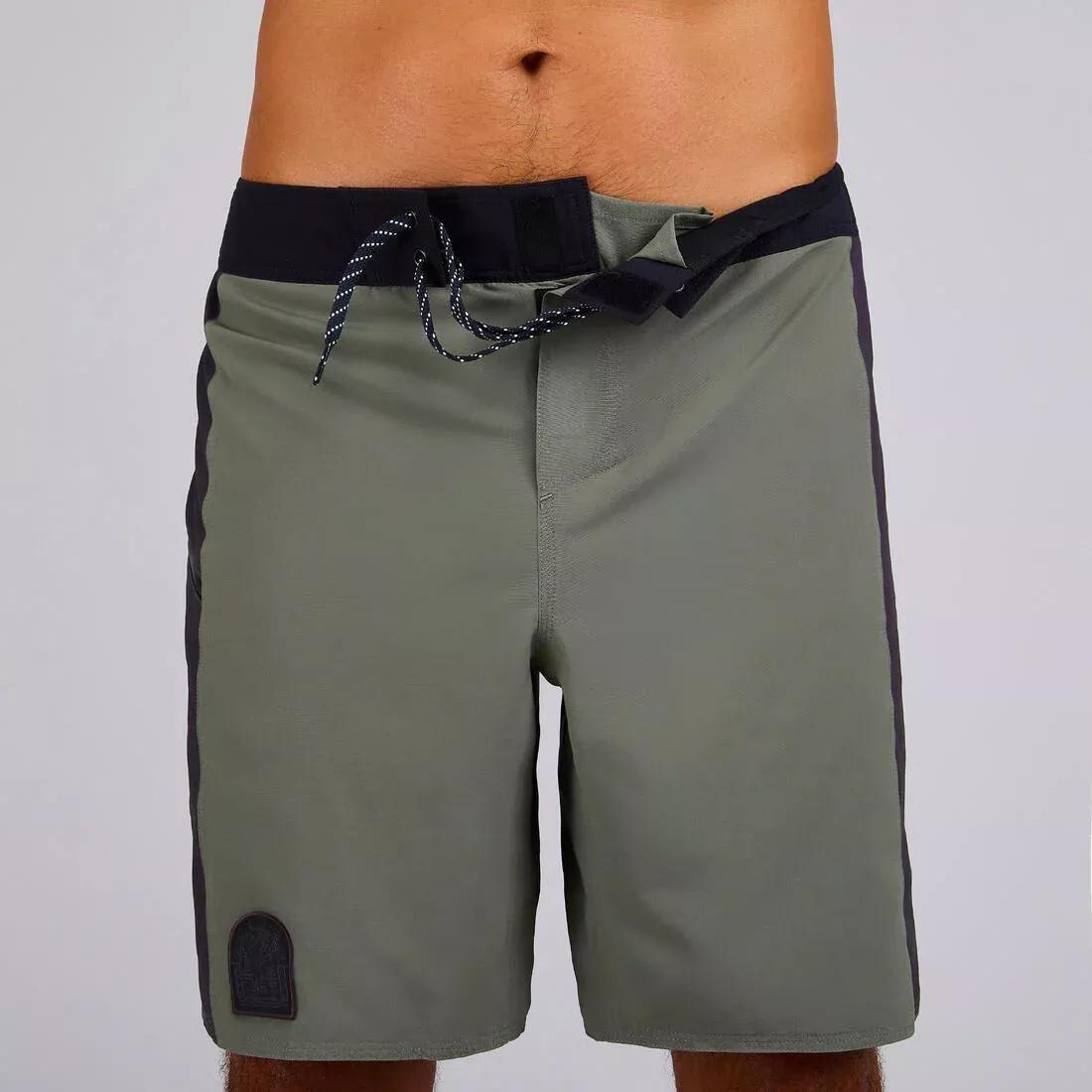 ASH KHAKI GREEN Boardshort surf 500 19 ALEX, , large image number 4