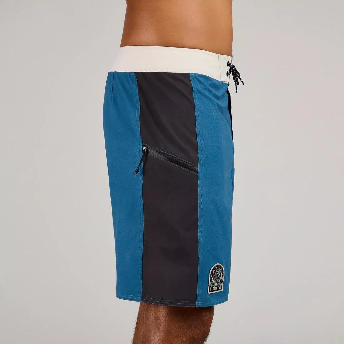 ASH KHAKI GREEN Boardshort surf 500 19 ALEX, , large image number 11