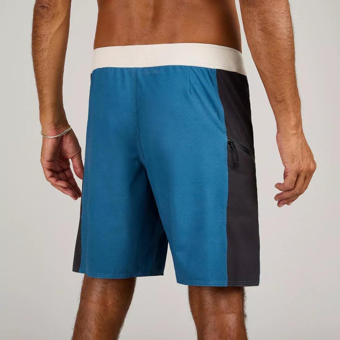 ASH KHAKI GREEN Boardshort surf 500 19 ALEX, , large image number 12