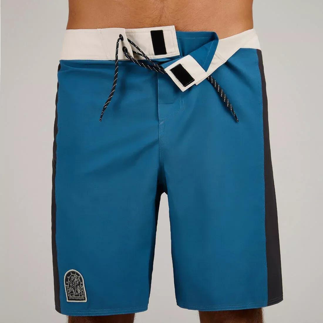 ASH KHAKI GREEN Boardshort surf 500 19 ALEX, , large image number 13