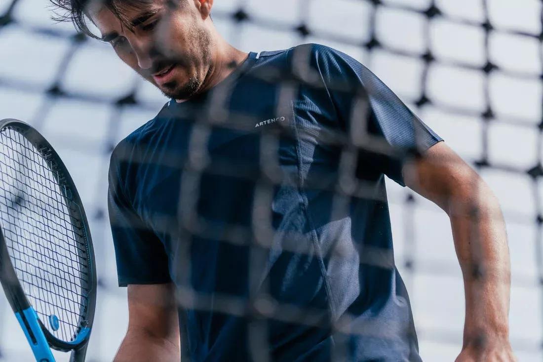 Men's Tennis T-Shirt, Asphalt Blue, No Color, large image number 12