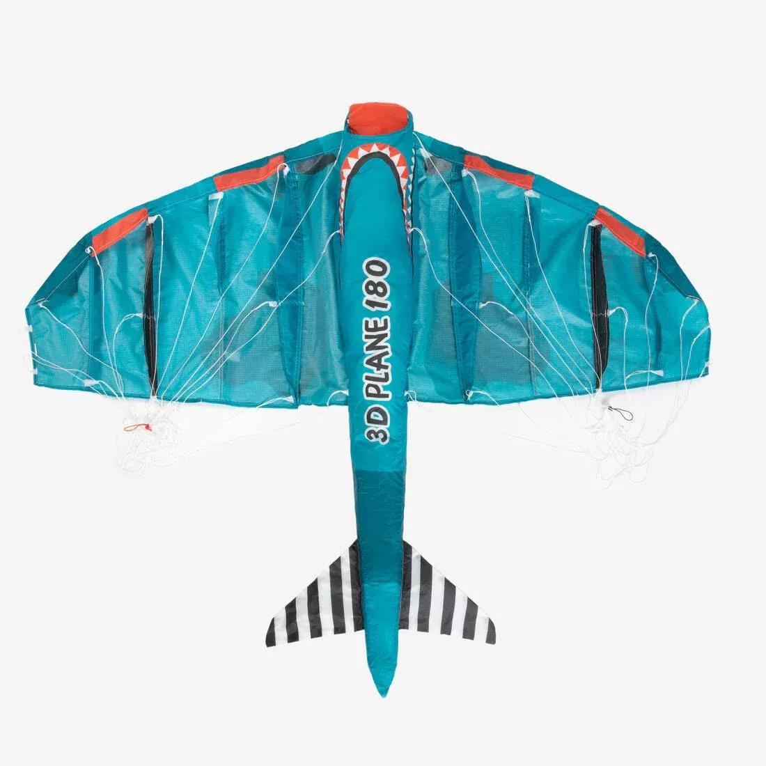 DEFAULT STUNT KITE 3D PLANE 180 for kids - with bar, No Color, large image number 3