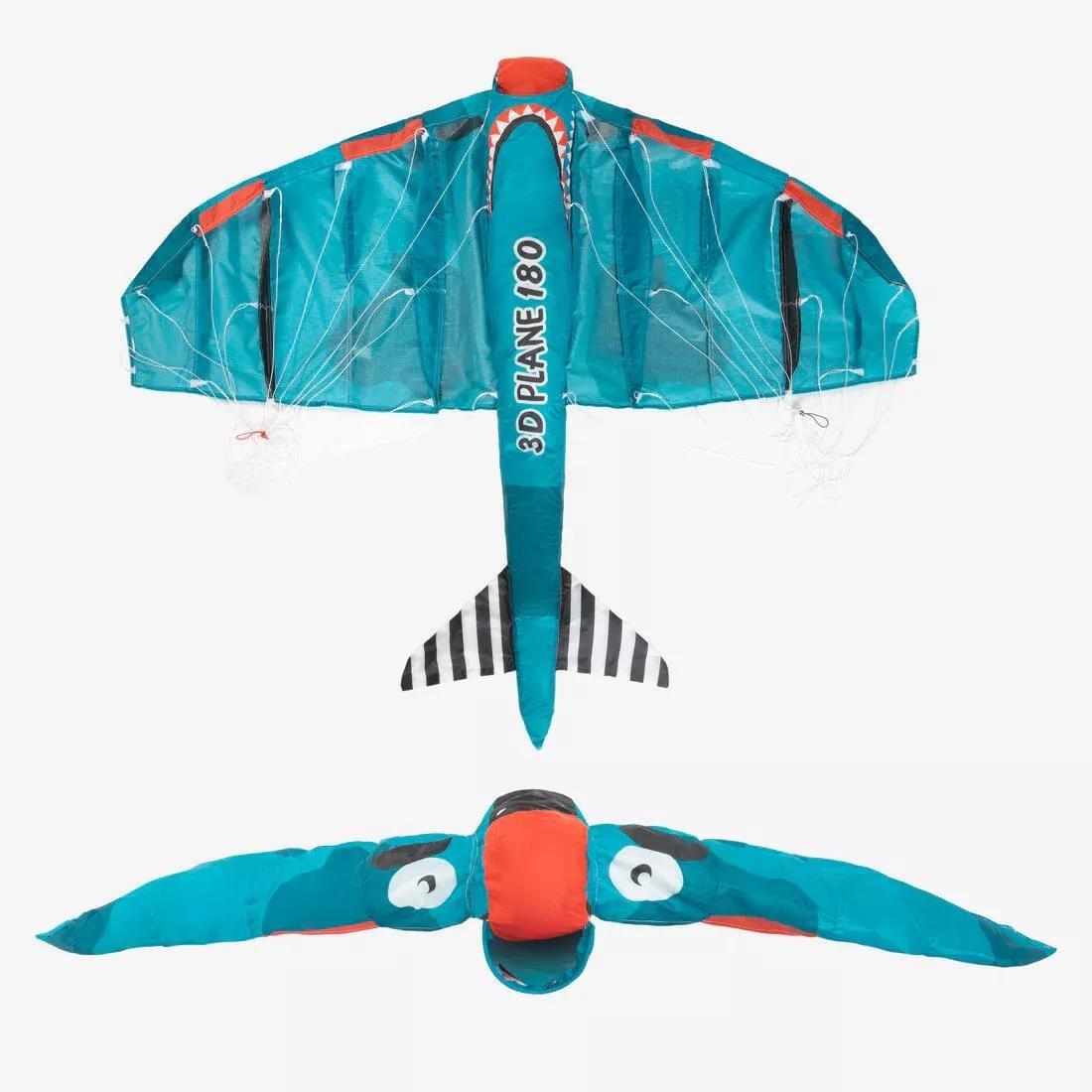 DEFAULT STUNT KITE 3D PLANE 180 for kids - with bar, No Color, large image number 4