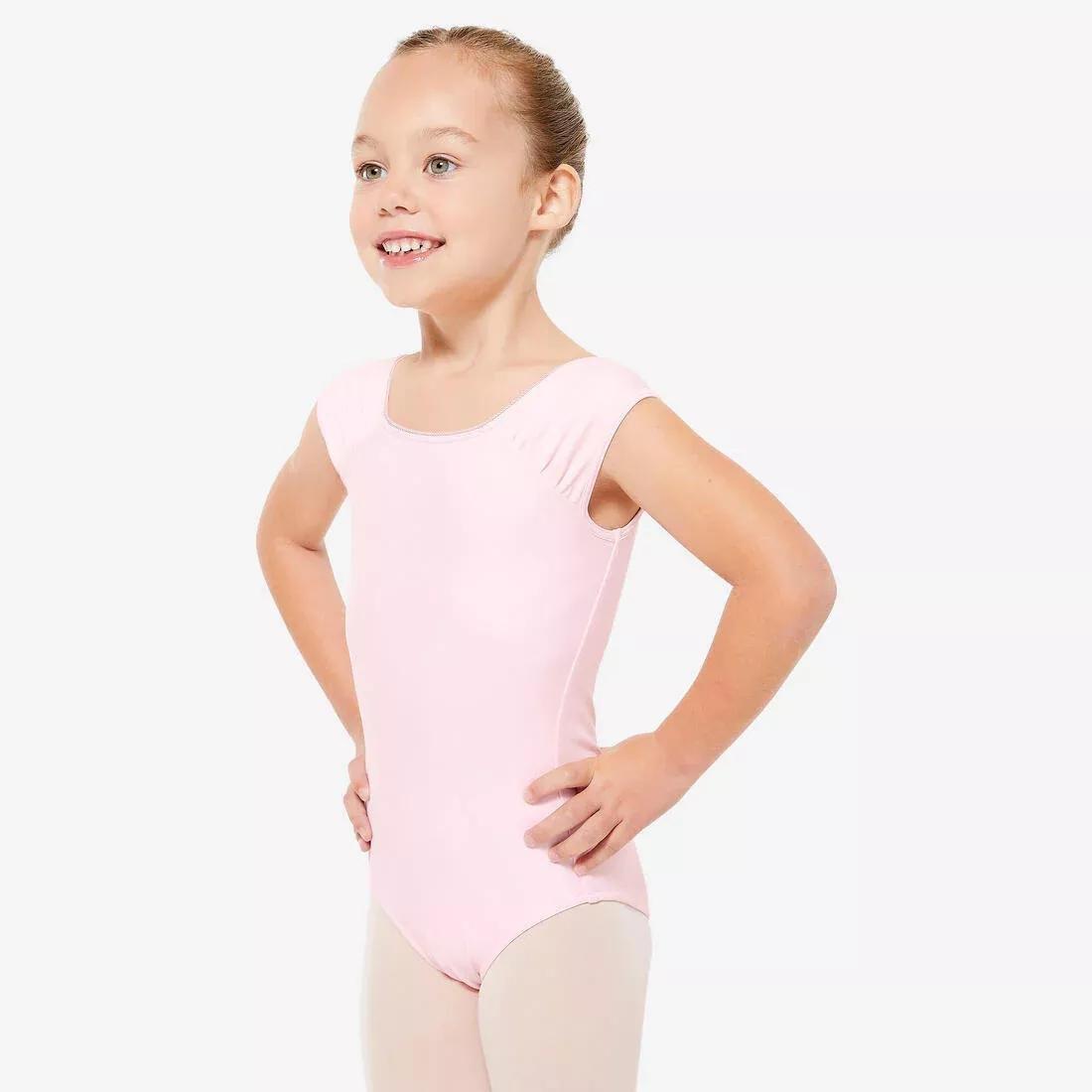 PALE CANDY PINK Short-Sleeved Dance Leotard - Pink, No Color, medium