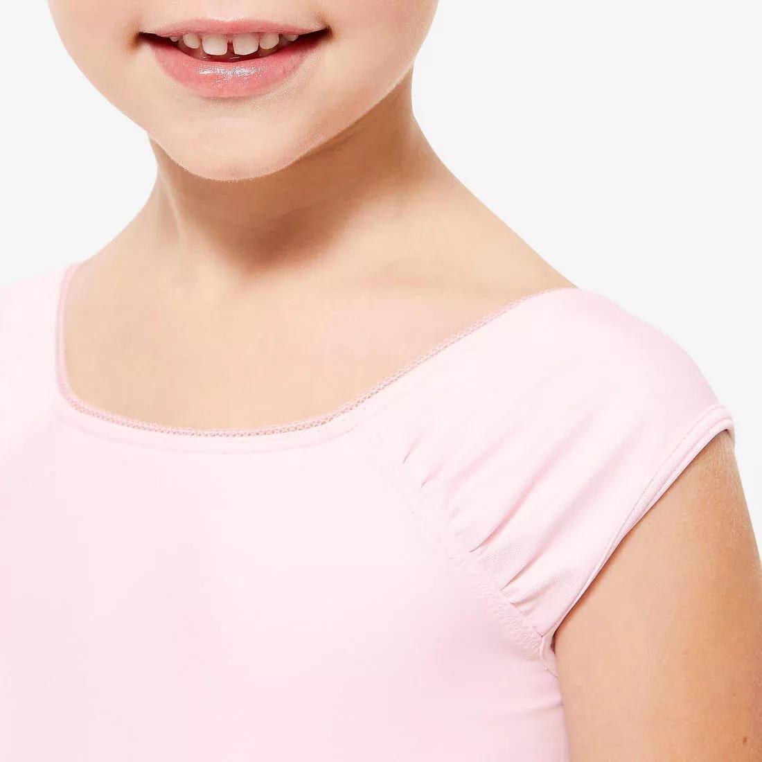 PALE CANDY PINK Short-Sleeved Dance Leotard - Pink, No Color, medium