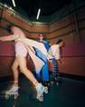 OXELO - Kids Roller Skates Quad 100 - Holographic, Blue