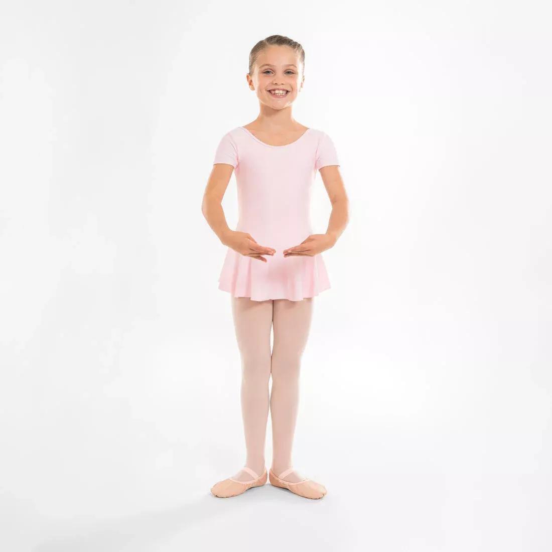 Kids Girls Ballet Skirted Leotard, Pink, No Color, medium