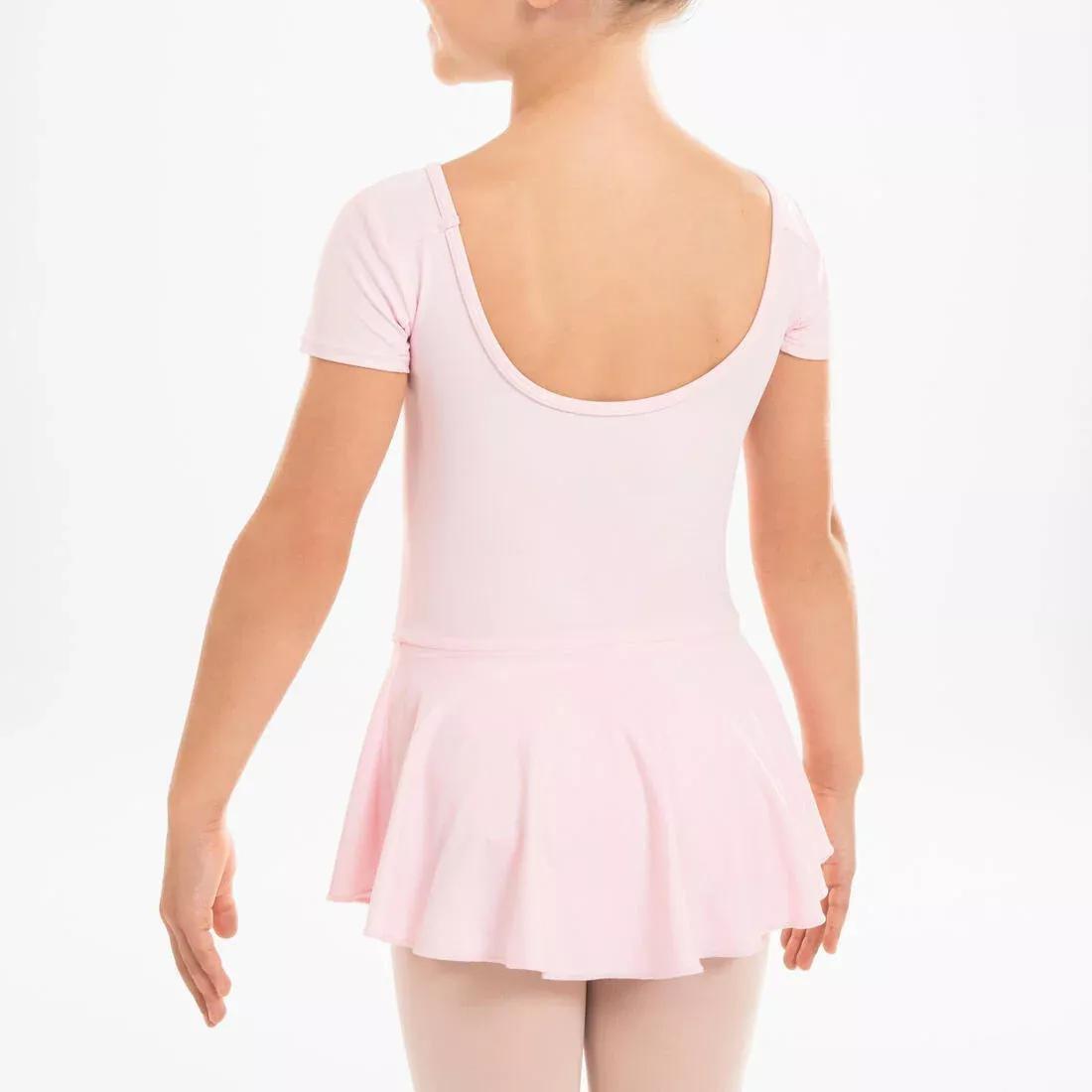 Kids Girls Ballet Skirted Leotard, Pink, No Color, medium