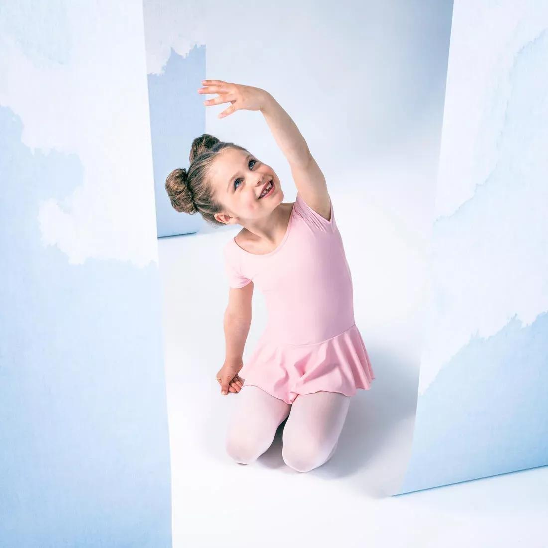 Kids Girls Ballet Skirted Leotard, Pink, No Color, large image number 8