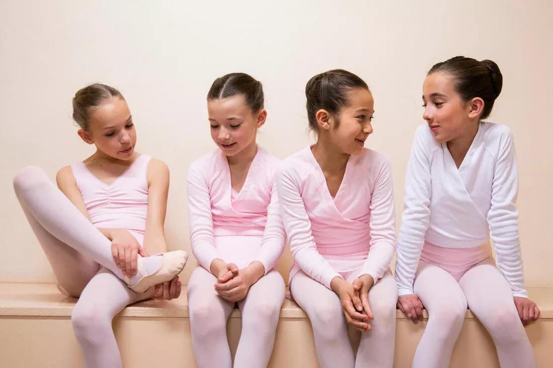 Kids Girls Ballet Wrap-Over Top, Pink, , large image number 5