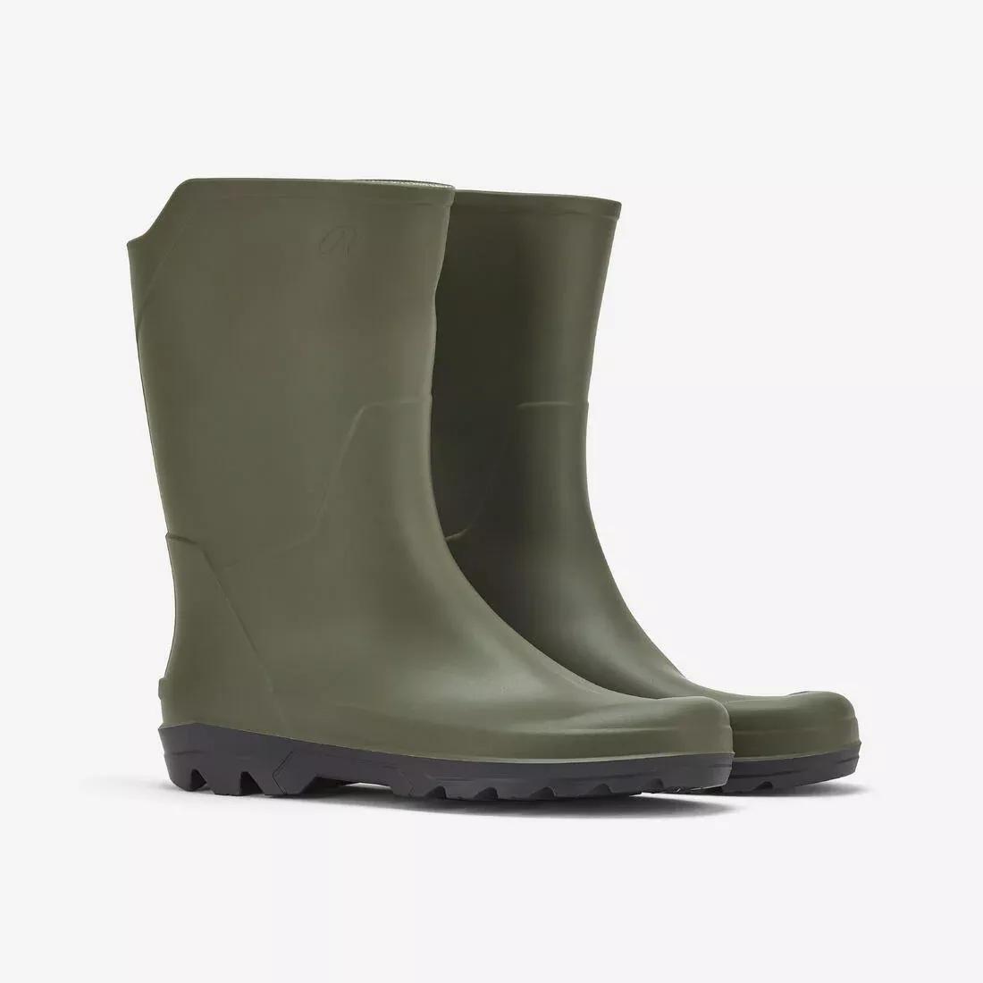 Men Short And Lightweight Waterproof Wellies Land 101, Green, 5401_000, large image number 2