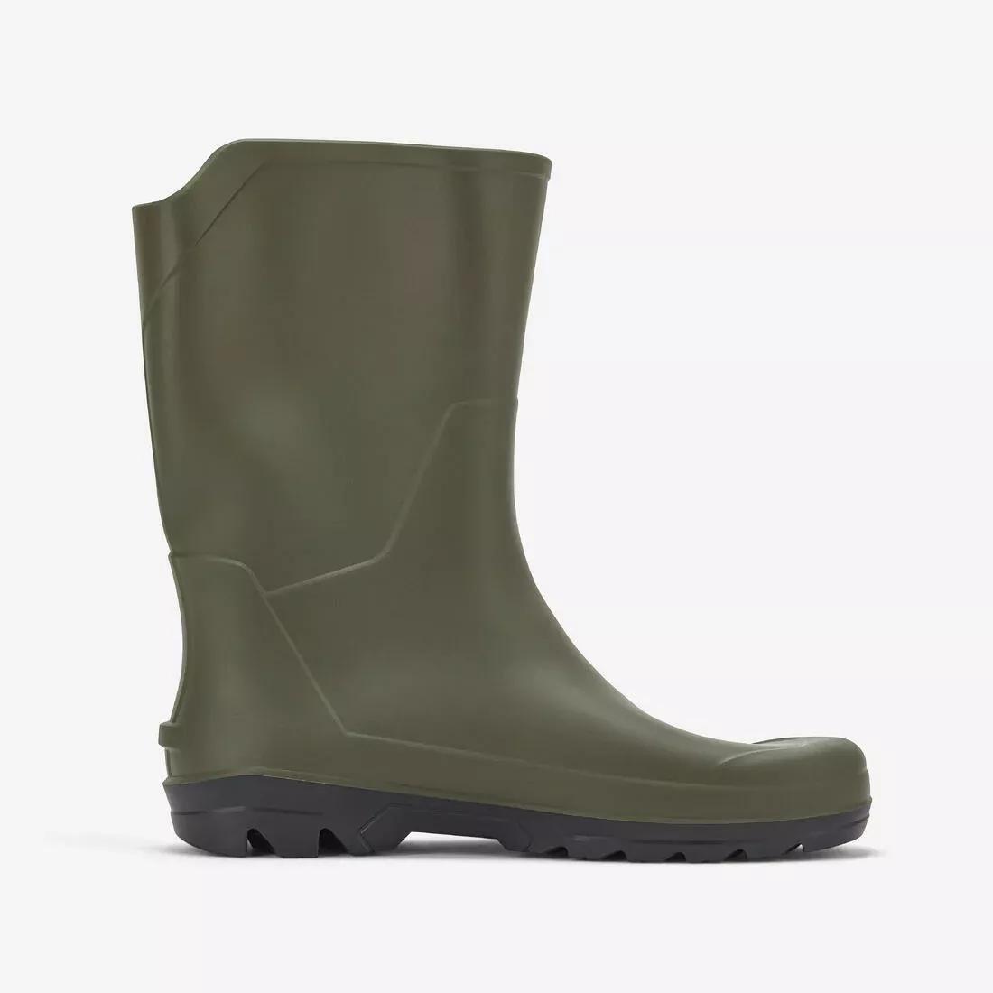 Men Short And Lightweight Waterproof Wellies Land 101, Green, 5401_000, large image number 6