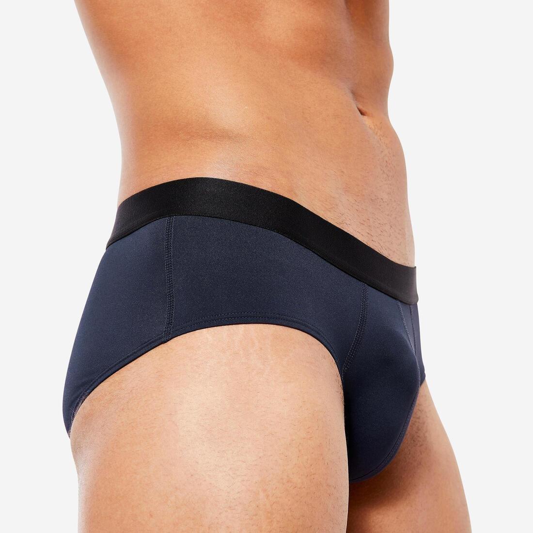Men Breathable Briefs, Navy, No Color, medium