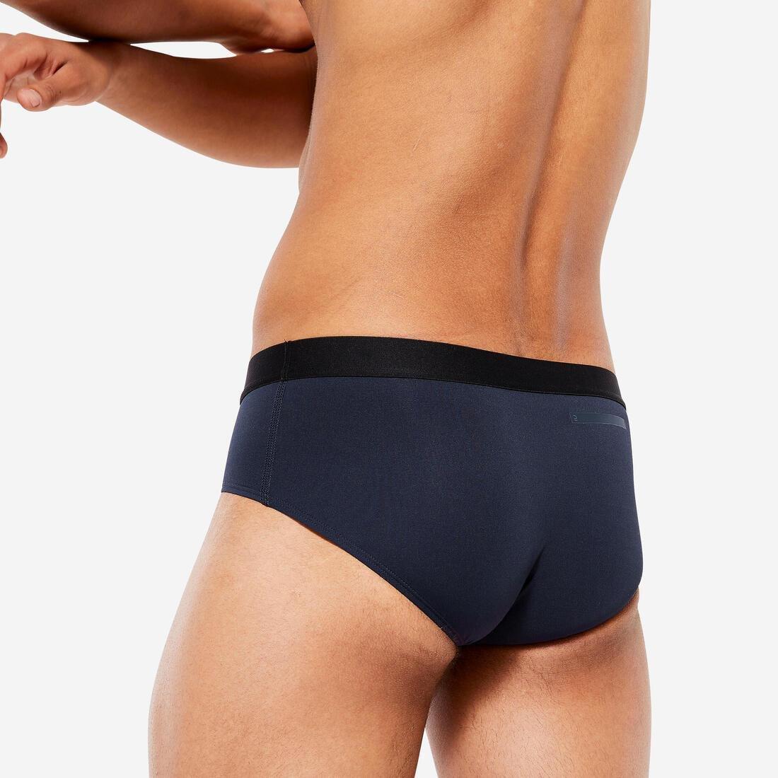 Men Breathable Briefs, Navy, No Color, large image number 3