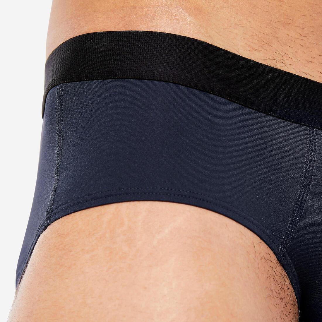 Men Breathable Briefs, Navy, No Color, large image number 4