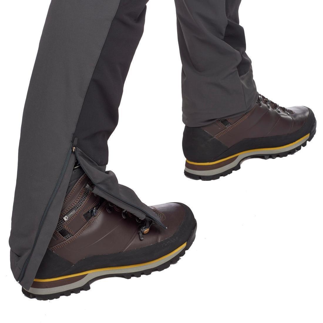 FORCLAZ - S  Mens Water-Repellent And Windproof Mountain Trekking Trousers Mt900, Carbon Grey