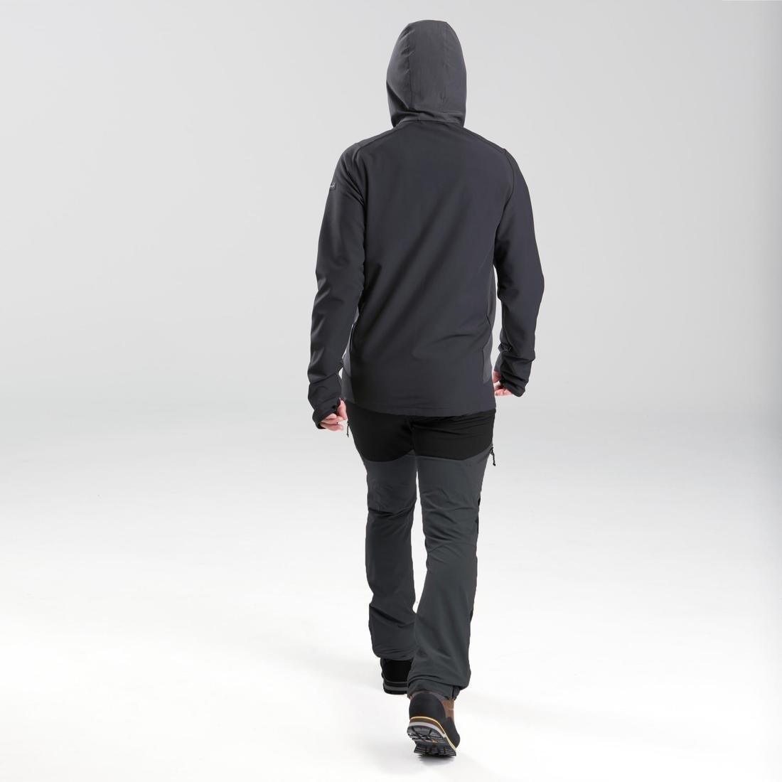 FORCLAZ - S  Mens Water-Repellent And Windproof Mountain Trekking Trousers Mt900, Carbon Grey
