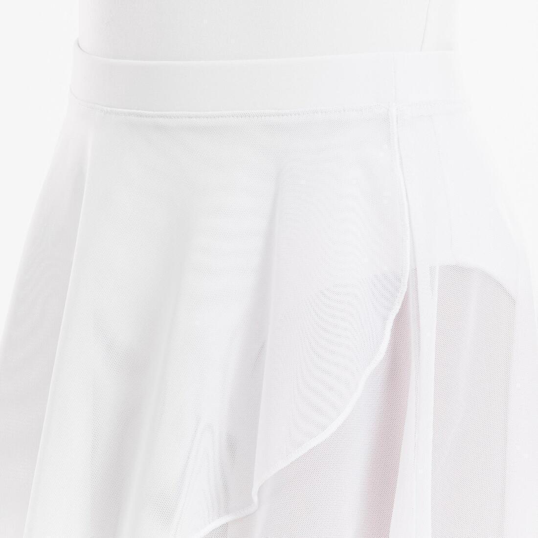 Kids Girls Voile Ballet Wrap Skirt, White, No Color, large image number 5