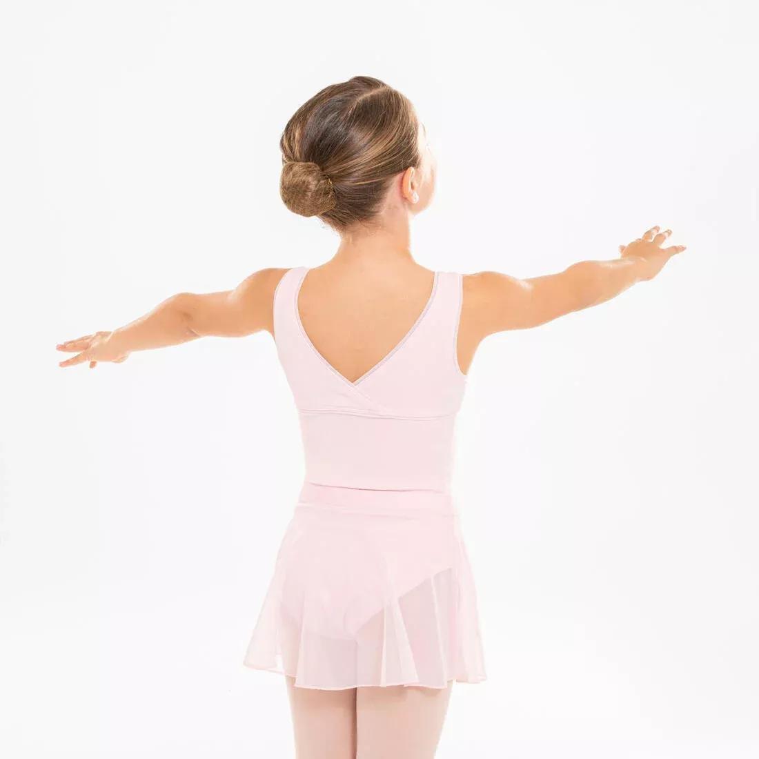 Kids Girls Voile Ballet Wrap Skirt, White, , large image number 6