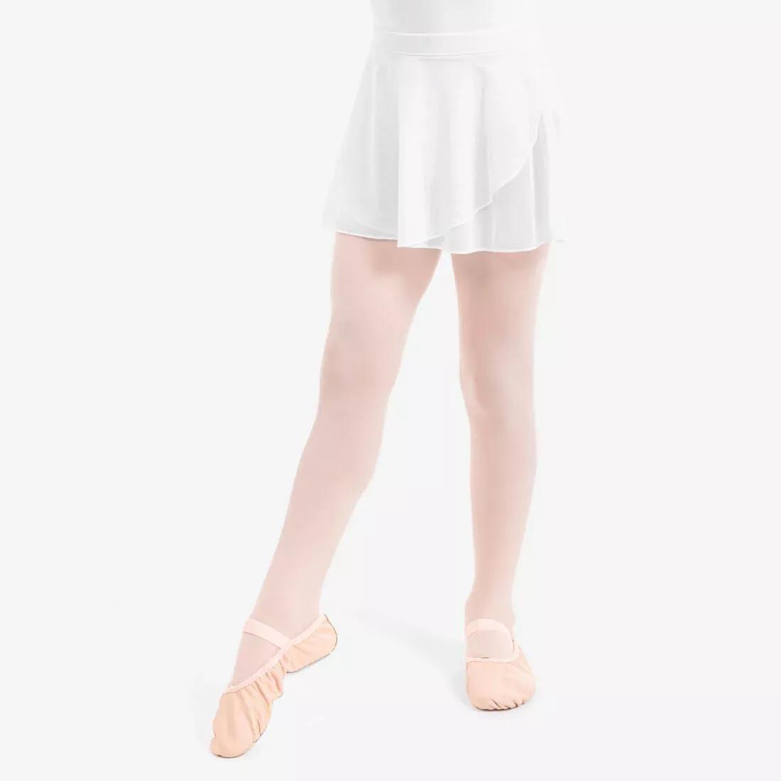 Kids Girls Voile Ballet Wrap Skirt, White, , large image number 11